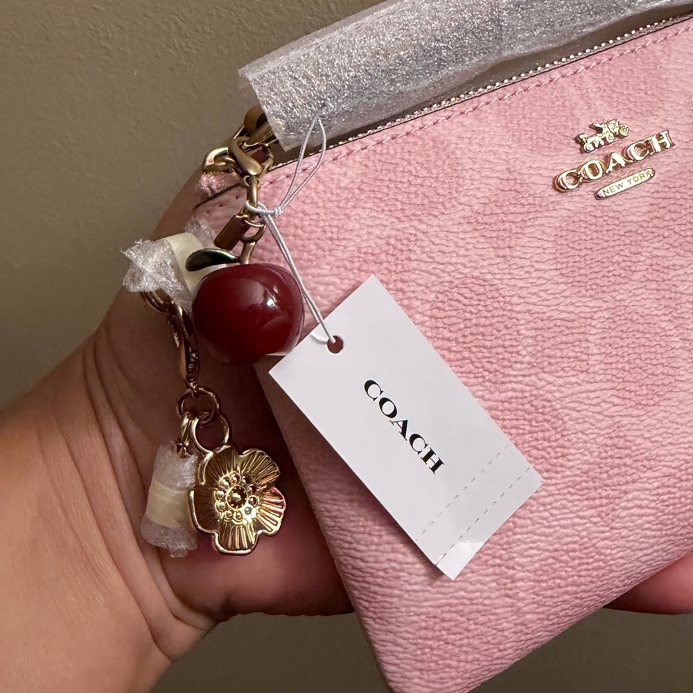 Coach Light Pink Signature Wristlet - Picture 2 of 9